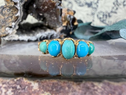 9 karaat turkoois ring