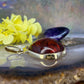 18 karaat gouden amber hanger