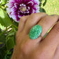 10 karaat ring met jade steen