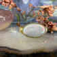 14 karaat gouden zwarte opaal ring