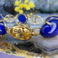 14 karaat gouden lapis armband
