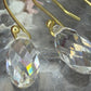 14 karaat gouden kristal oorbellen