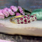 9 karaat panter ring met robijn en diamant