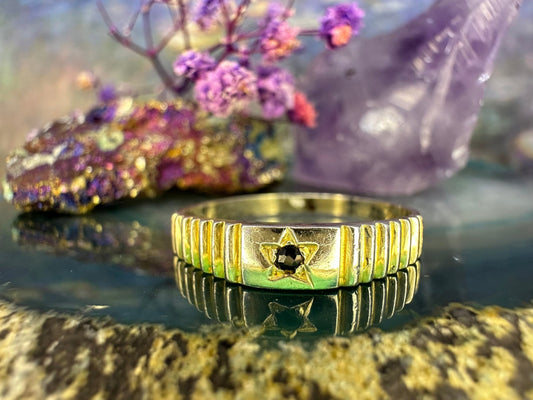 Zilveren ring met saffier