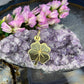 14 karaat gouden klaver hanger
