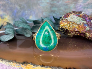 14 karaat gouden turkoois ring