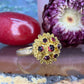18 karaat gouden granaat ring