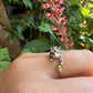 9 karaat panter ring met robijn en diamant