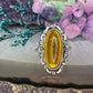 Zilveren ring met gele steen
