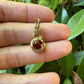 14 karaat gouden spinel hanger