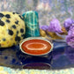 Zilveren ring met rode steen