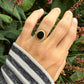 14 karaat gouden onyx zegelring