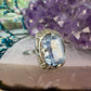 Zilveren topaas ring