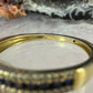 14 karaat gouden diamant en saffier ring