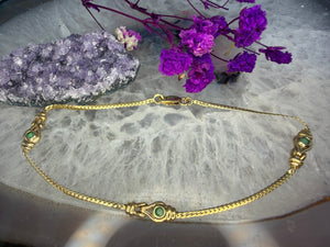 18 karaat gouden smaragd armband
