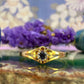 14 karaat gouden ring met blauwe spinel