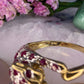 9 karaat panter ring met robijn en diamant