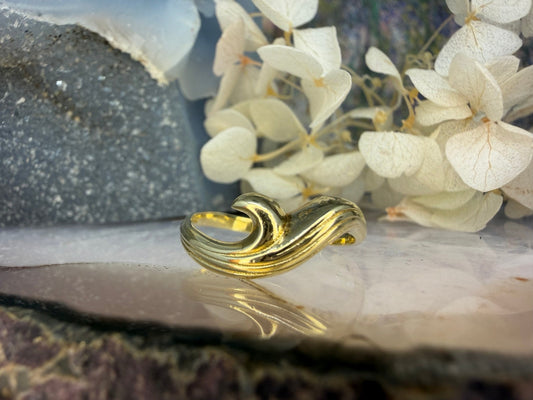 14 karaat gouden golf ring