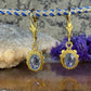 14 karaat gouden spinel oorbellen
