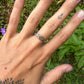 Zilveren ring met geel steentje