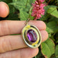 8 karaat hanger met paarse steen