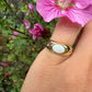 18 karaat gouden opaal en diamant ring