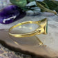 14 karaat gouden chrysopraas ring