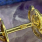 14 karaat gouden klaver oorknoppen