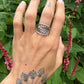 Zilveren blad ring