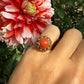 14 karaat gouden bloedkoraal ring