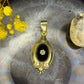 14 karaat gouden onyx hanger