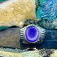 Zilveren ring met blauwe steen