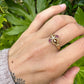 14 karaat gouden ring met roze steentjes