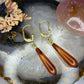14 karaat gouden amber oorbellen
