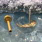 14 karaat gouden maan oorbel