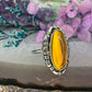 Zilveren ring met gele steen