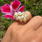 14 karaat gouden parel ring