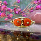 14 karaat gouden ring met bloedkoraal