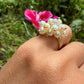 14 karaat gouden parel ring