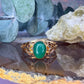14 karaat gouden chrysopraas ring