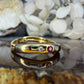 14 karaat gouden ring met edelstenen en diamant