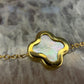 18 karaat gouden klaver armband