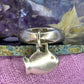 Zware zilveren ring met visbedel