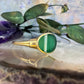 14 karaat gouden chrysopraas ring