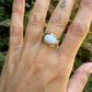 14 karaat gouden opaal ring