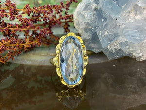 14 karaat gouden topaas ring