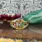 14 karaat gouden ring met steentjes