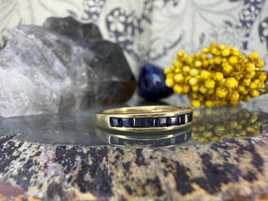 14 karaat gouden saffier ring