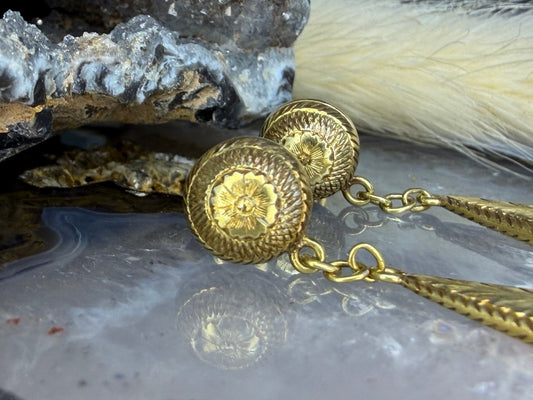 14 karaat gouden victoriaanse oorbellen