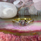 14 karaat wit- en geelgouden ring met diamant